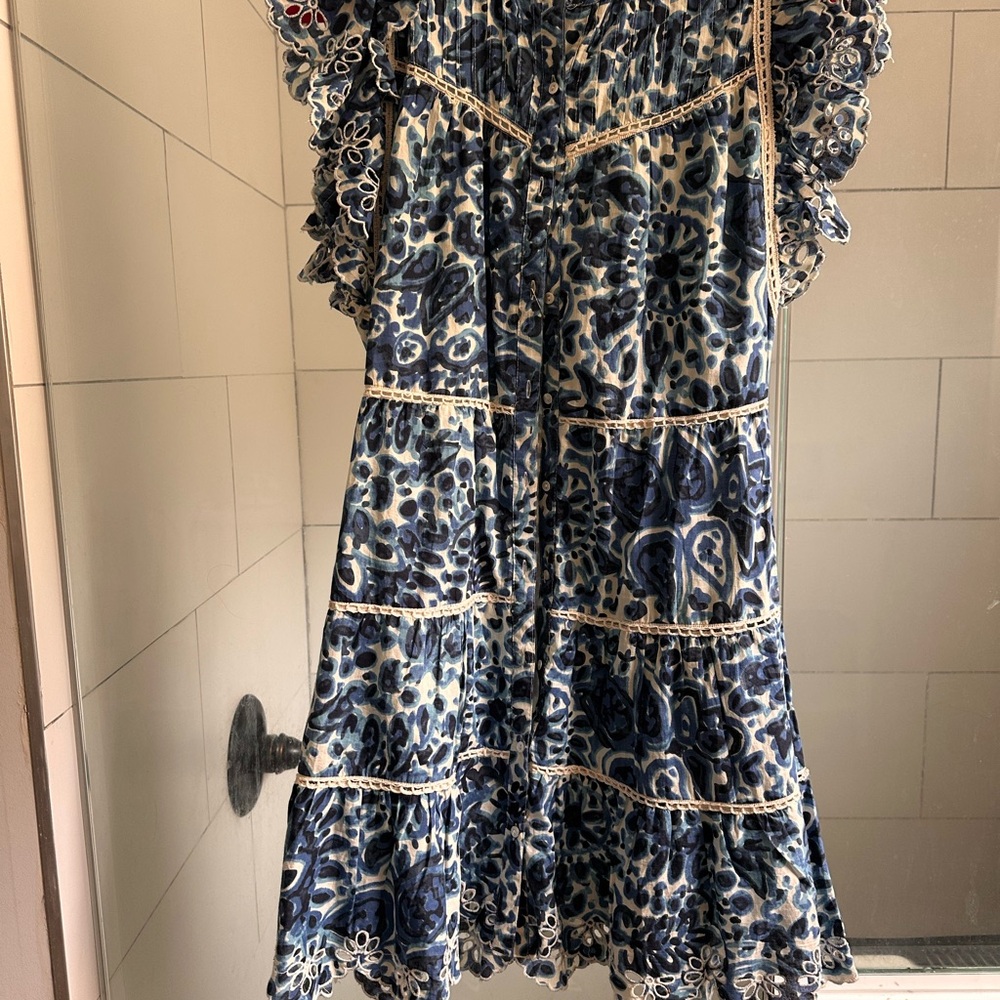 House of Harlow 1960 Blue Patterned Dress